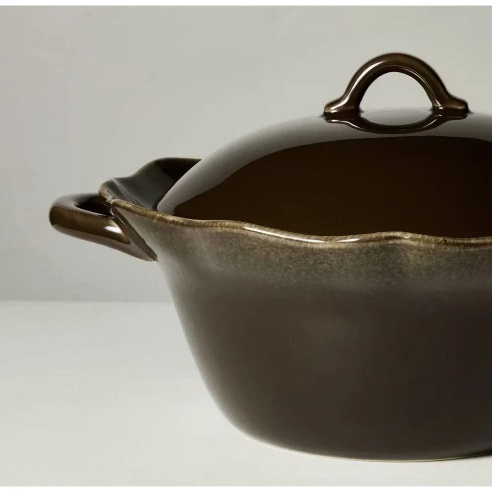 Wavy Edge Soup Terrine Brown - Hearth & Hand with Magnolia RARE